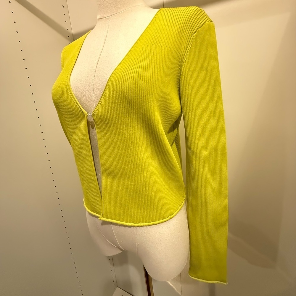 Endless Rose Lime V-Neck Sweater Shrug - PRICED TO SELL! - Picture 7 of 11